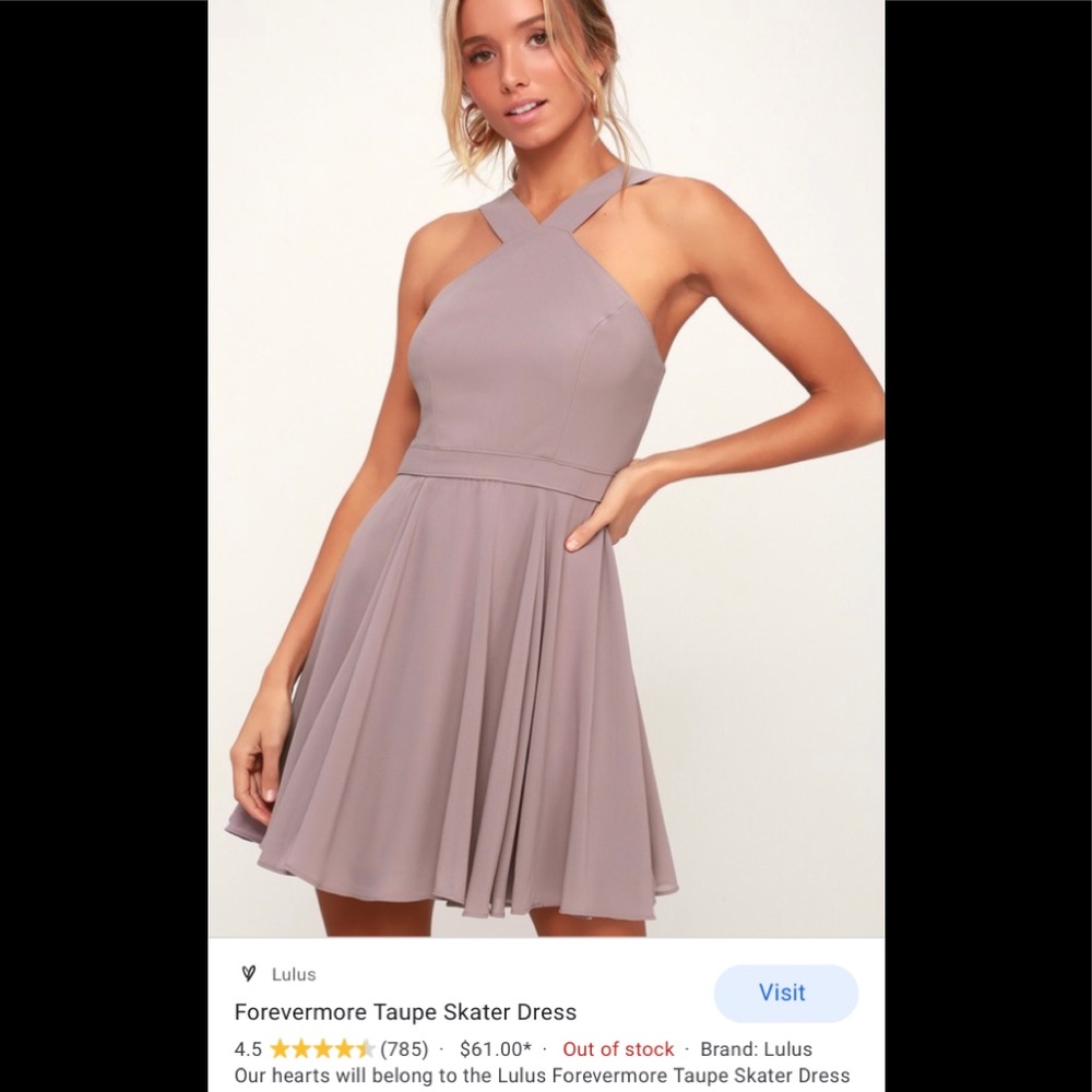 NWT Lulu’s Letter of Love Taupe S Dress